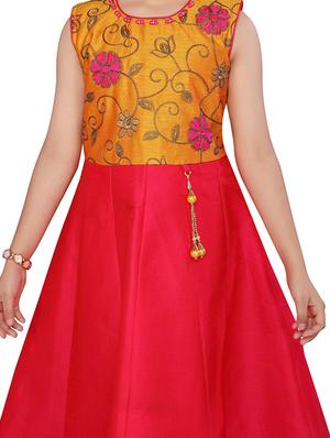 red silk blend party gown - 17032035 - Standard Image - 4