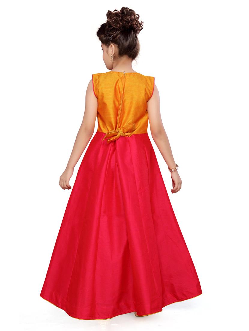 red silk blend party gown - 17032035 - Zoom Image - 3