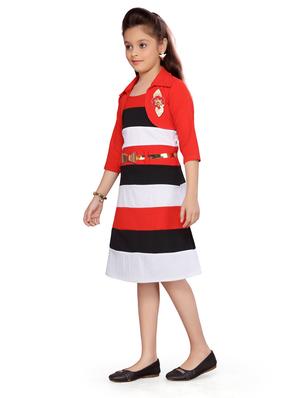 red cotton frock - 17032041 - Standard Image - 2