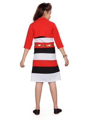 red cotton frock - 17032041 - Standard Image - 3