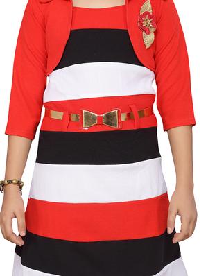 red cotton frock - 17032041 - Standard Image - 4