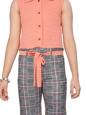 orange cotton full length jumpsuit twin sets & jump suit - 17032057 - Standard Image - 4