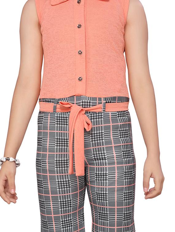 orange cotton full length jumpsuit twin sets & jump suit - 17032057 - Zoom Image - 4