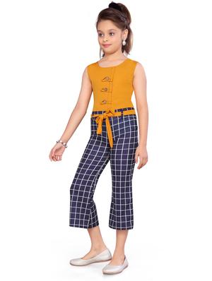 yellow cotton party gown - 17032065 - Standard Image - 2