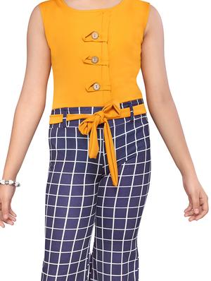 yellow cotton party gown - 17032065 - Standard Image - 4