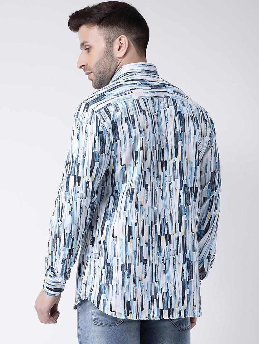 blue printed casual shirt - 17032519 - Zoom Image - 4