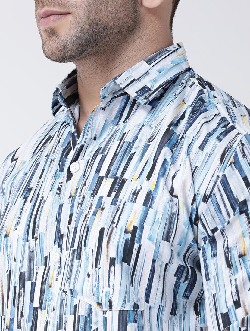 blue printed casual shirt - 17032519 - Zoom Image - 5
