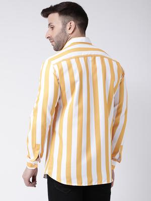 yellow striped casual shirt - 17032523 - Standard Image - 3