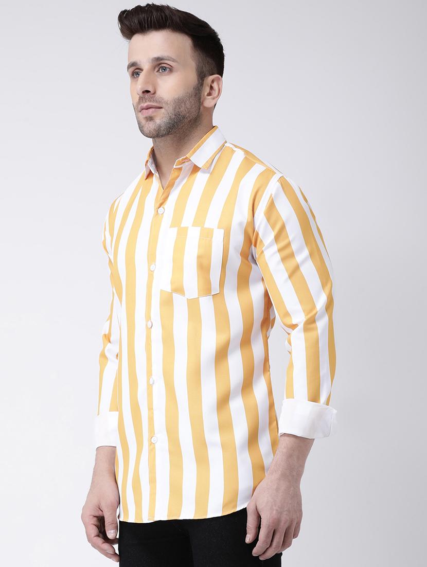 yellow striped casual shirt - 17032523 - Zoom Image - 2