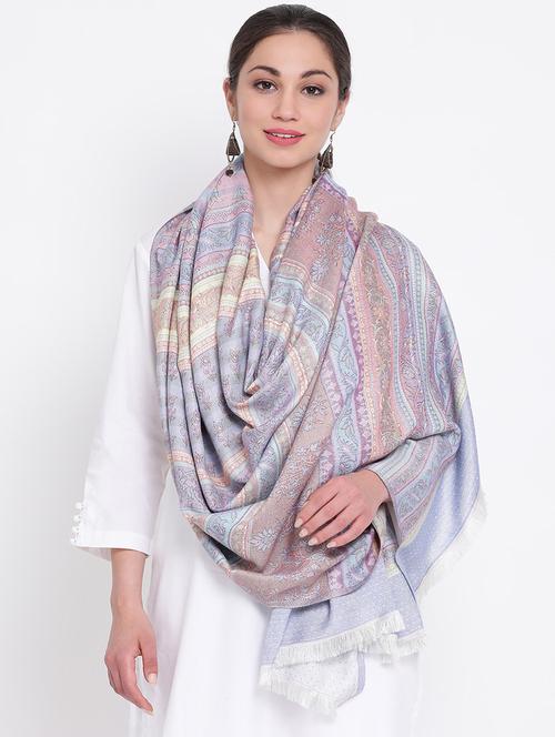 multi colored modal silk stole - 17032636 - Very Small Image - 1