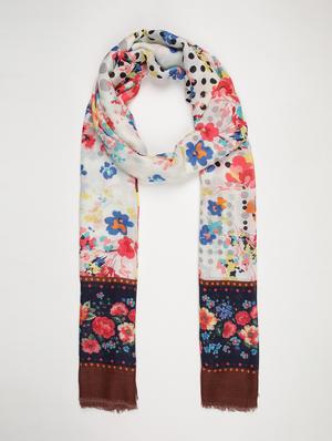 multi colored modal silk stole - 17032661 - Standard Image - 2