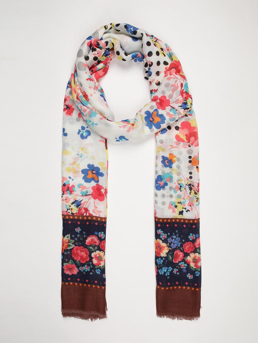 multi colored modal silk stole - 17032661 - Zoom Image - 2