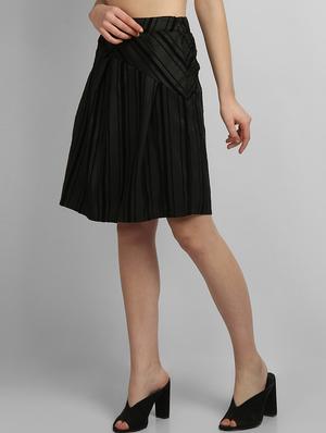 high rise striped a-line skirt - 17032684 - Standard Image - 2