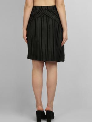 high rise striped a-line skirt - 17032684 - Standard Image - 3