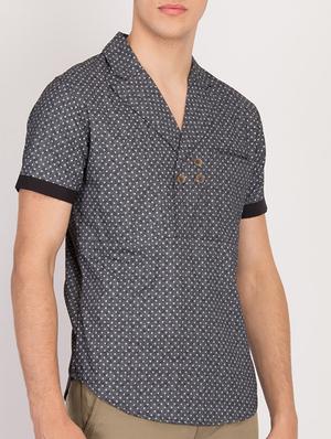 grey cotton casual shirt - 17032735 - Standard Image - 5
