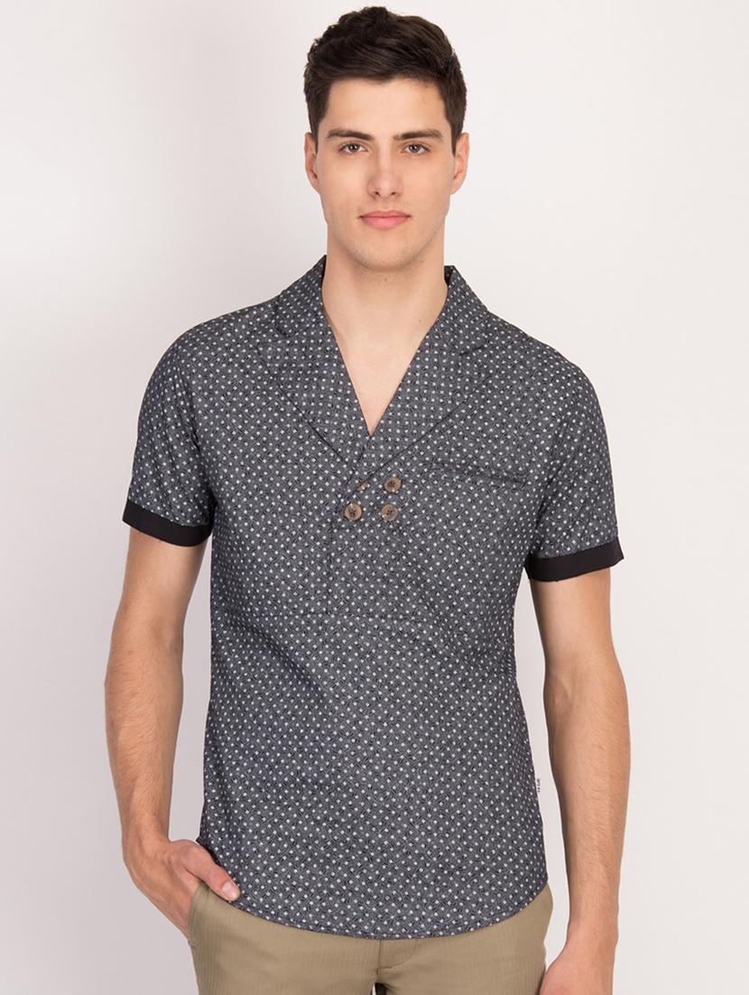 grey cotton casual shirt - 17032735 - Zoom Image - 1