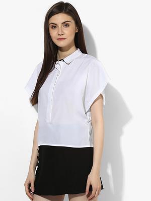 white polyester regular shirt - 17032752 - Standard Image - 2