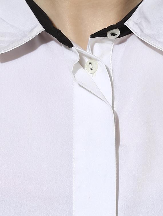 white polyester regular shirt - 17032752 - Zoom Image - 6