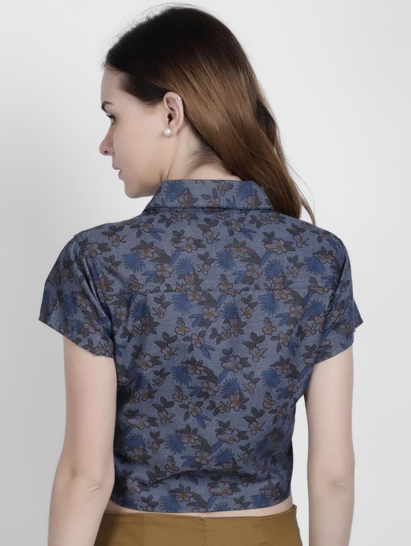 grey cotton regular shirt - 17032817 - Zoom Image - 2
