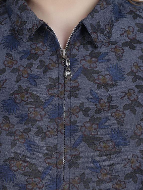 grey cotton regular shirt - 17032817 - Zoom Image - 5