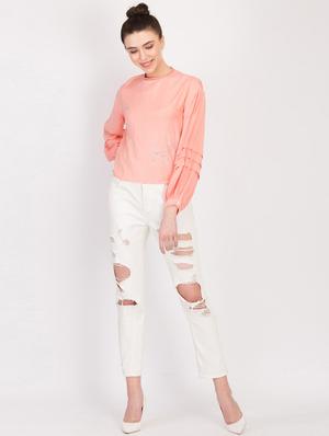 button up back solid top - 17032847 - Standard Image - 4