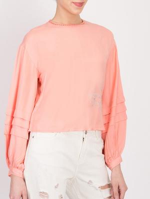 button up back solid top - 17032847 - Standard Image - 5