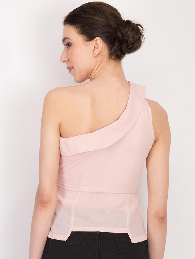 rosewater pink single shoulder top - 17032886 - Zoom Image - 3