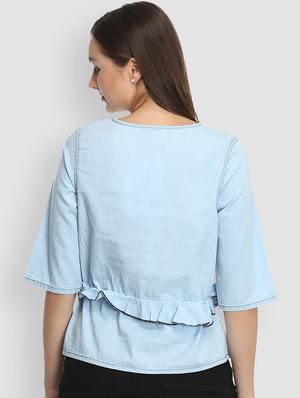 frill detail solid top - 17032906 - Standard Image - 3