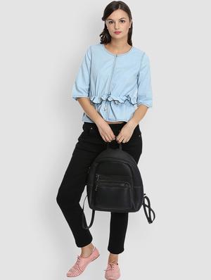 frill detail solid top - 17032906 - Standard Image - 4
