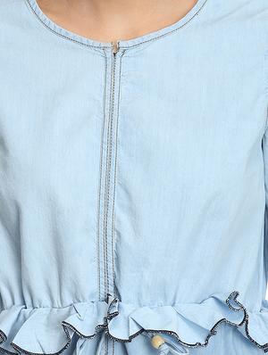 frill detail solid top - 17032906 - Standard Image - 6
