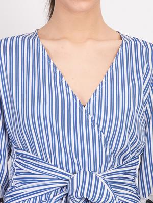 tie front striped top - 17032926 - Standard Image - 5