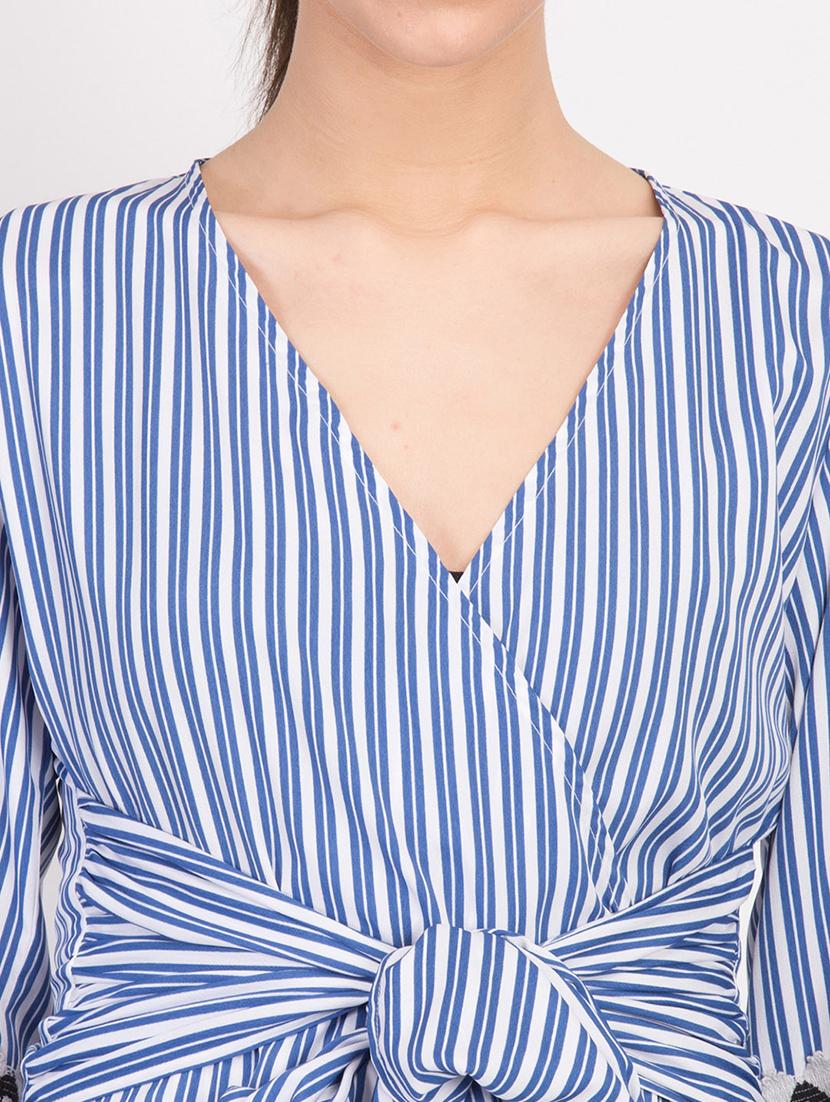 tie front striped top - 17032926 - Zoom Image - 5