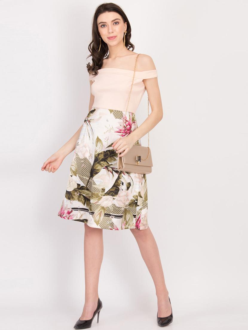 off shoulder floral a-line dress - 17033869 - Zoom Image - 4