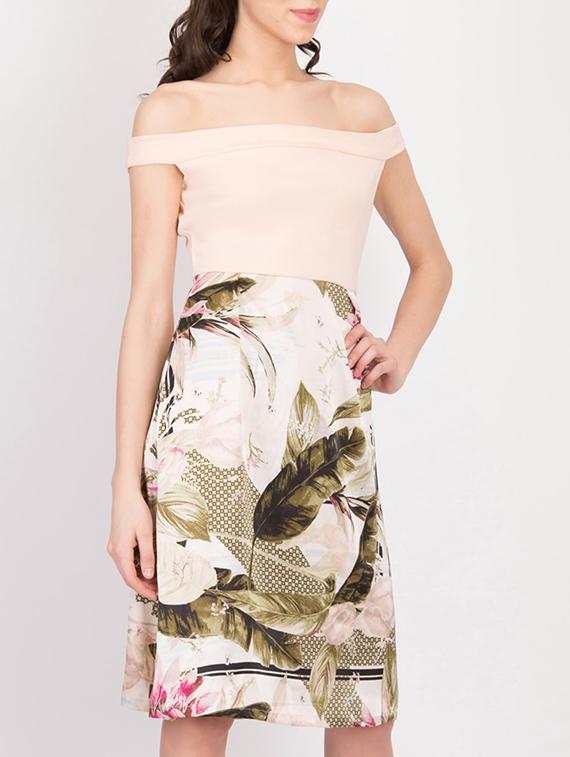 off shoulder floral a-line dress - 17033869 - Zoom Image - 5