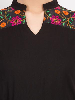 tie front embroidered detail sheath dress - 17033922 - Standard Image - 6