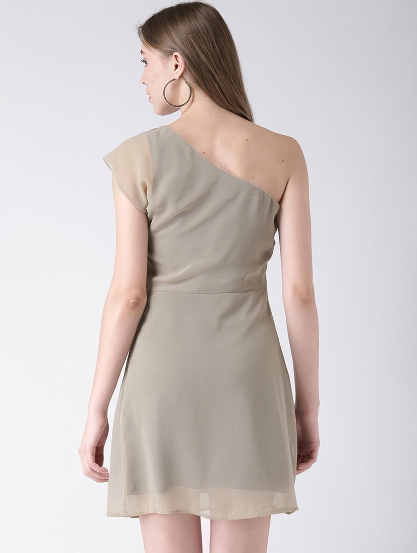 single shoulder a-line dress - 17033924 - Zoom Image - 3