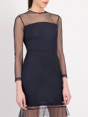 frilled hem sheer sheath dress - 17033949 - Standard Image - 5