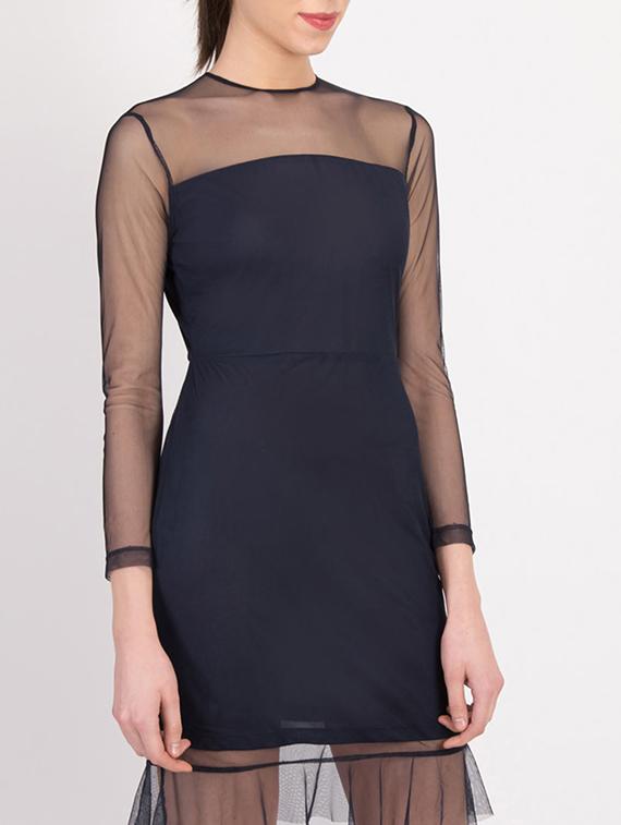 frilled hem sheer sheath dress - 17033949 - Zoom Image - 5