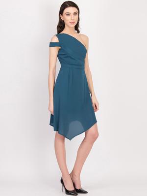 single shoulder asymmetric dress - 17033950 - Standard Image - 2