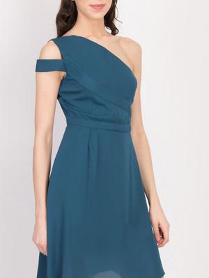 single shoulder asymmetric dress - 17033950 - Standard Image - 5