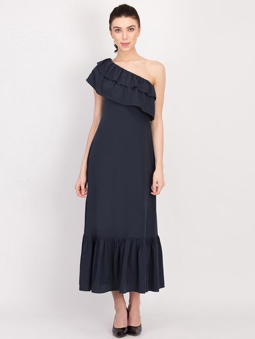 single shoulder maxi dress - 17033954 - Standard Image - 1