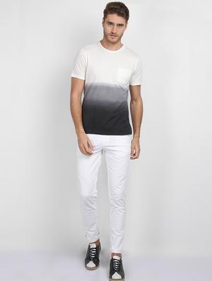 white ombre pocket tshirt - 17034076 - Standard Image - 4