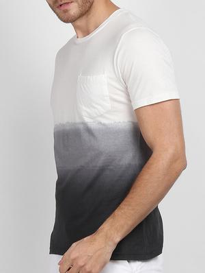 white ombre pocket tshirt - 17034076 - Standard Image - 5