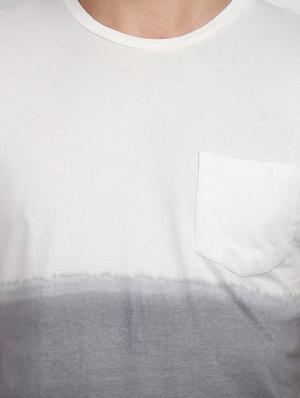 white ombre pocket tshirt - 17034076 - Standard Image - 6