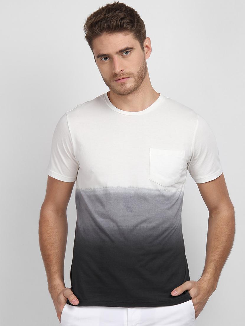 white ombre pocket tshirt - 17034076 - Zoom Image - 1