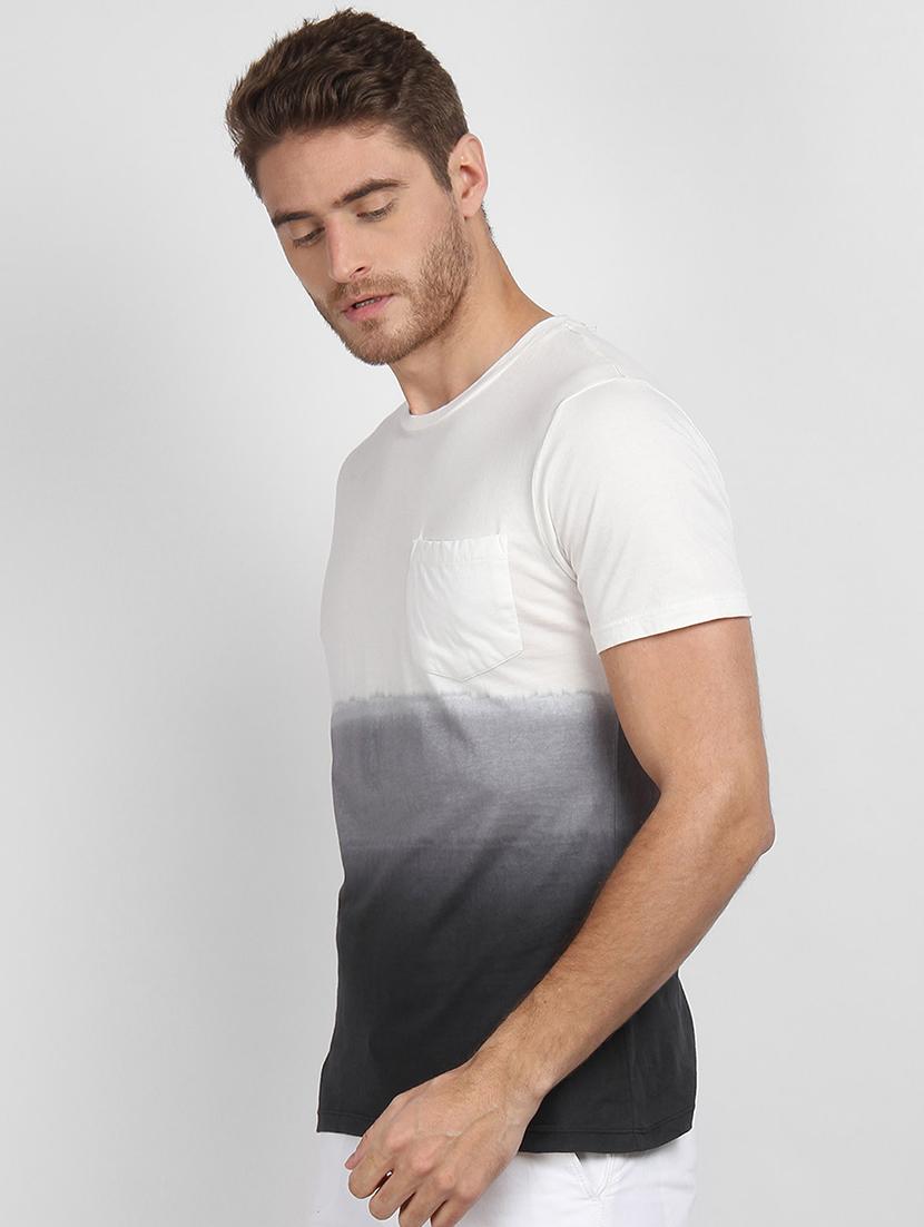 white ombre pocket tshirt - 17034076 - Zoom Image - 2