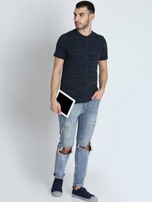 black melange tshirt - 17034081 - Standard Image - 4