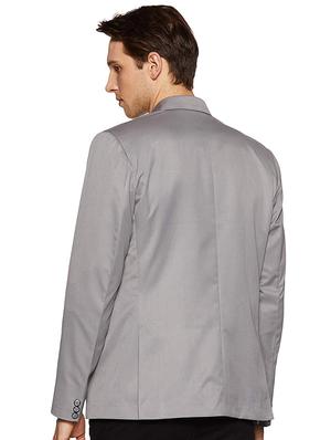grey solid formal blazer - 17034606 - Standard Image - 2