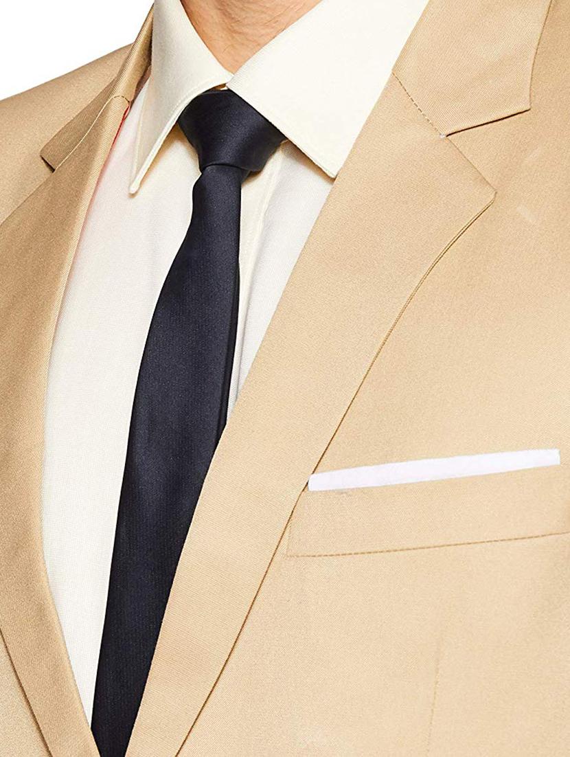 beige solid formal blazer - 17034617 - Zoom Image - 3