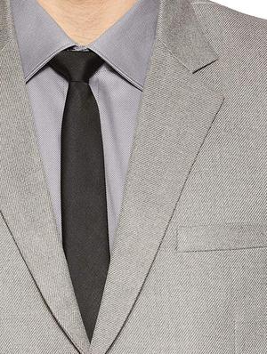 grey solid formal blazer - 17034621 - Standard Image - 3
